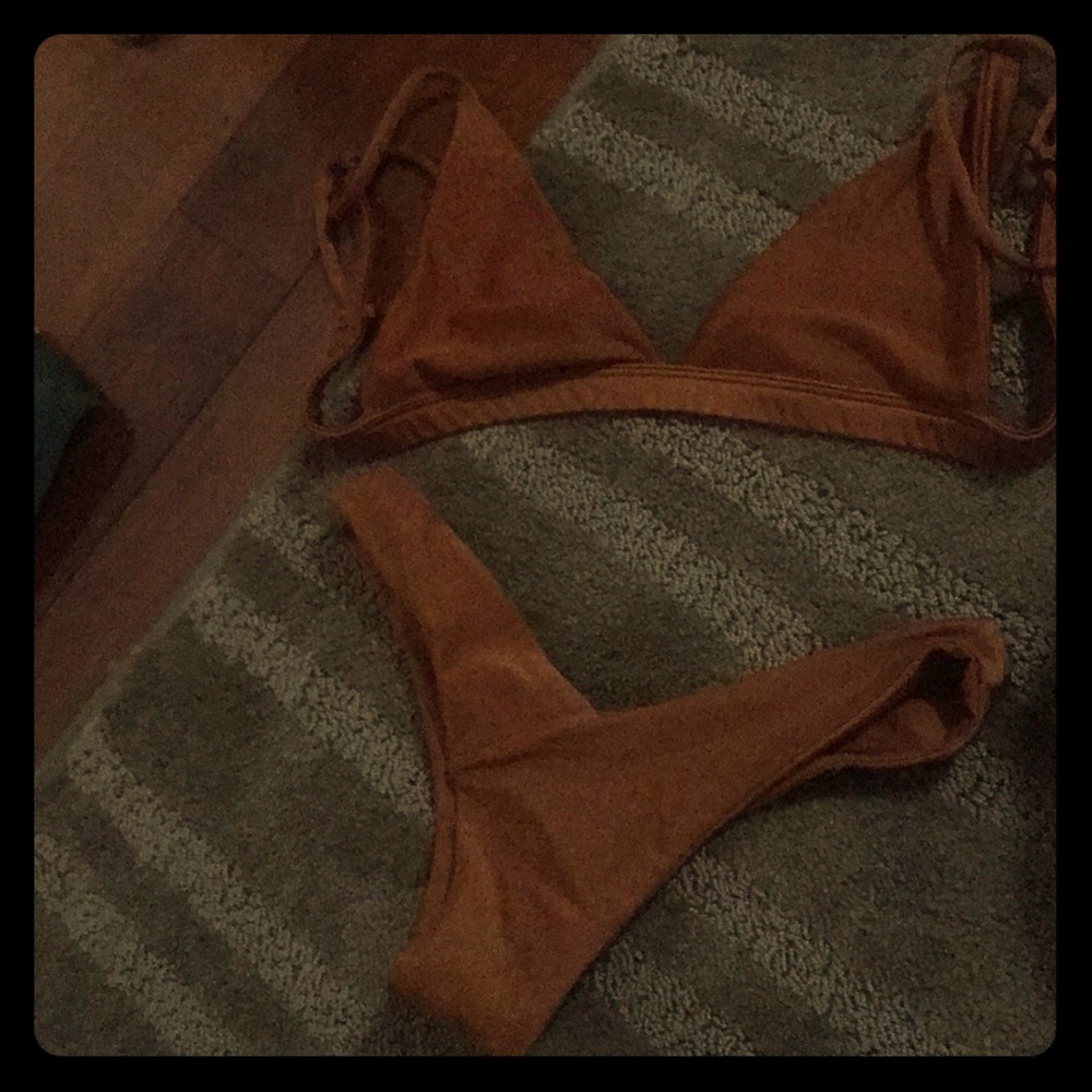 Orange thong swimsuit
